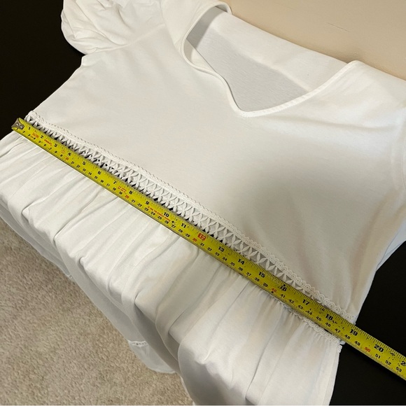 NWT ASOS Design V-Neck Midi Dress Crochet Detail - White - Picture 15 of 16